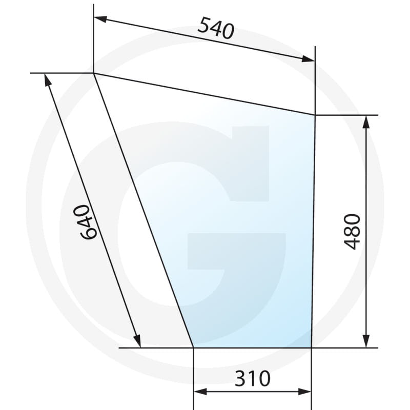 Door window bottom, right and left