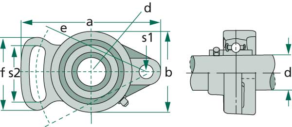 BL6734 Schlitzlochgehäuse UCFA 206