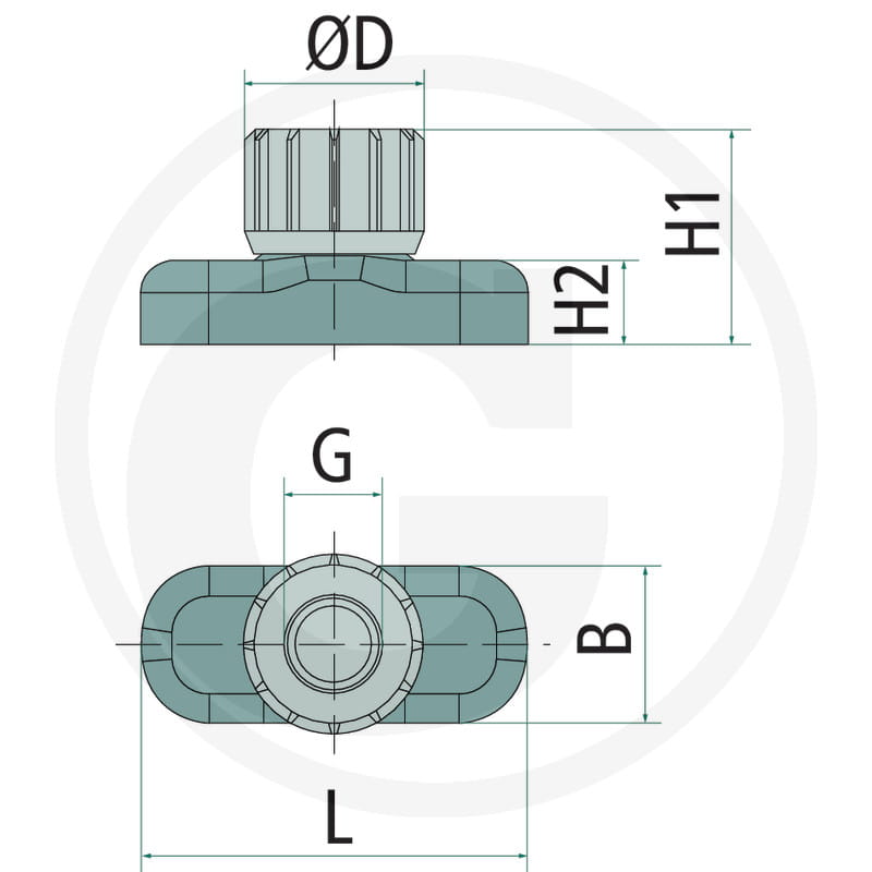 STAUFF Tragschienenmutter leichte Baur. BG 1-5 - für leichte Baureihe