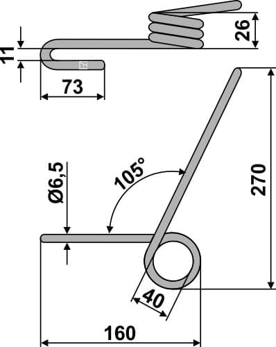BL29128 Striegelzinken - passend zu Lemken 3537048 / 3537046