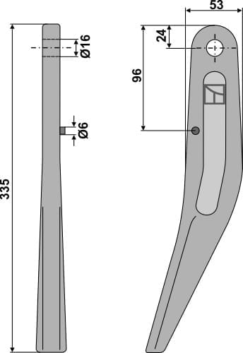 BL6149 Kreiseleggenzinken R - passend zu Amazone 6122300