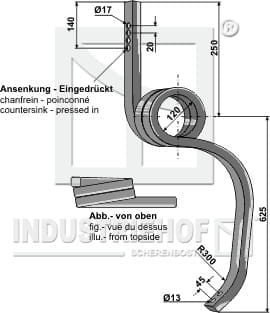 BL29260 Spurlockererzinken, linke Ausführung