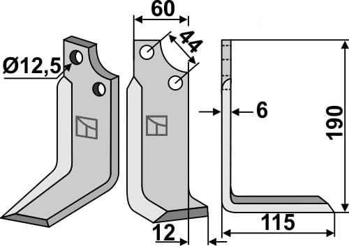 BL5501 Fräsmesser R - passend zu Maschio / Gaspardo 19100415