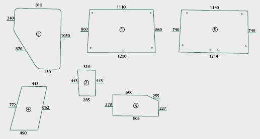 E044231 Seitenscheibe rechts und links BL17046