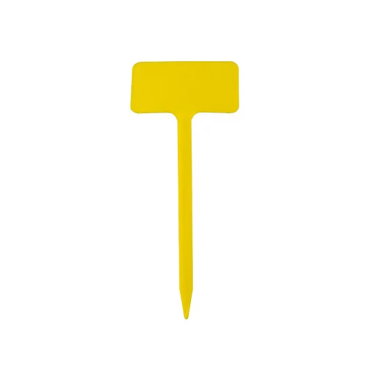 100x Geneigte Pflanzetiketten 45 x 75 mm, Höhe 190 mm – Schräge Pflanzenstecker aus Hartschaumstoff