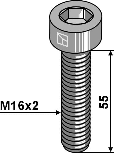 Innensechskant Schraube M16x2 - 12.9