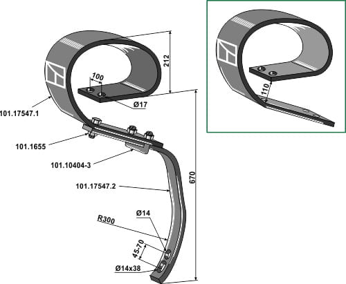 BL28784 Blattfederzinken GOLIATH