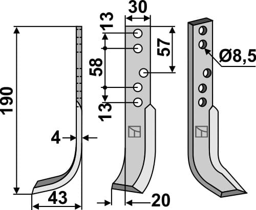 BL5218 Fräsmesser L - passend zu Holder 5032420410