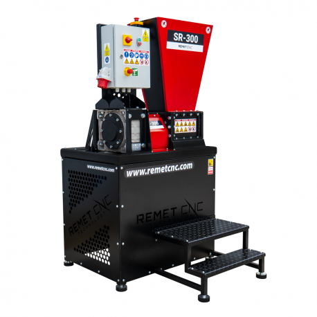 REMET CNC Technology Shredder 5,5kW mit 300x200mm Arbeitskammer für Recycling und Kunststoffzerkleinerung