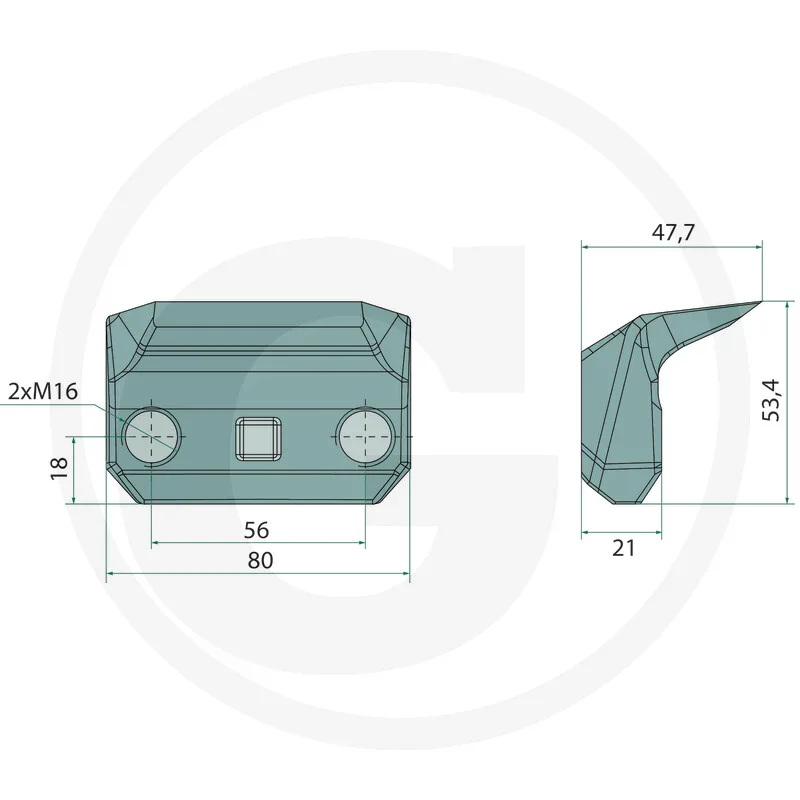Carbide Klinge Hartmetall - passend zu Prinoth