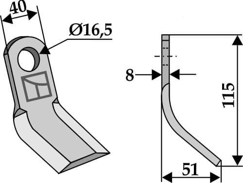 Y-blade 115 for Agricom