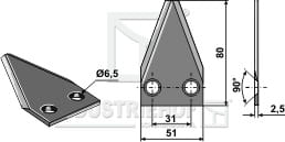 BL29761 Futtermischwagenmesser