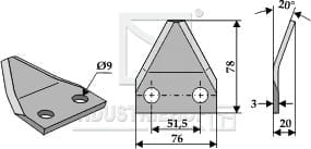 BL29611 Futtermischwagenmesser