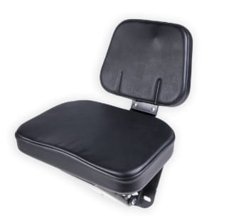 Universal passenger seat, black PVC - 509 x 371mm