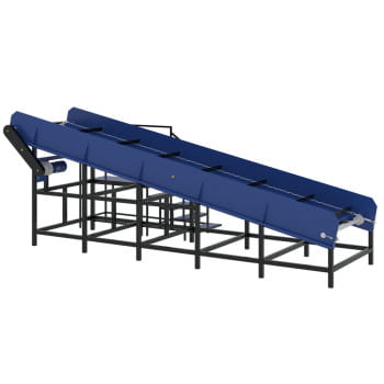 Chain conveyor 6000 × 1800 mm with platform – High-performance conveying system for biomass & industry