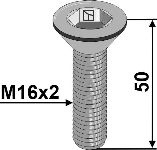 Senkschrauben mit Innensechskant - M16x2