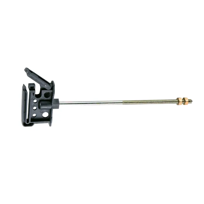 10x AKO Langstiel-Bandisolator bis 40 mm mit metrischem Gewinde M6 – Abstandhalter 200 x 6 mm für Metall- & Betonpfähle
