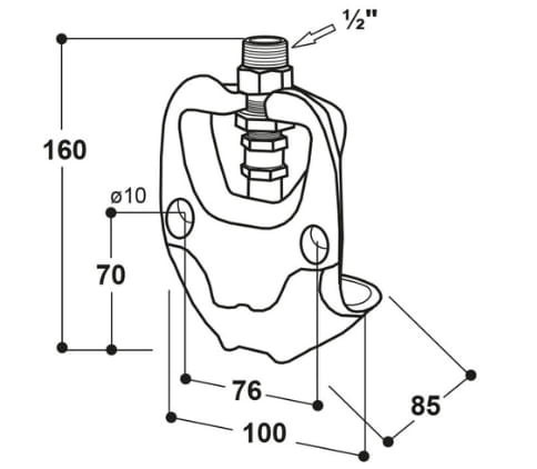 Suevia piglet drinking trough model 140P-MS