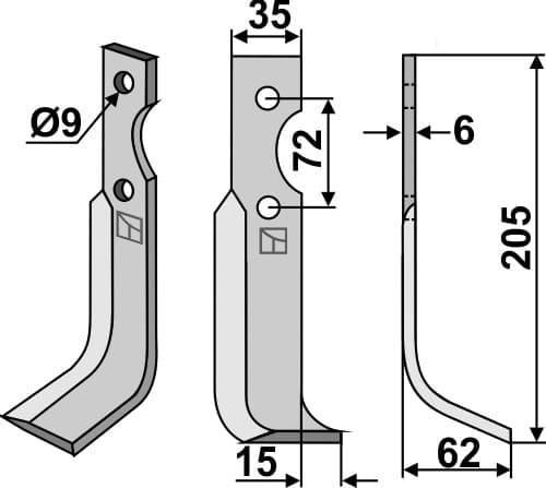 BL4924 Fräsmesser R - passend zu Casorzo SU3 / CU6