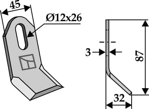 BL63-MOT-56 Y- Messer 87mm - passend zu Mott