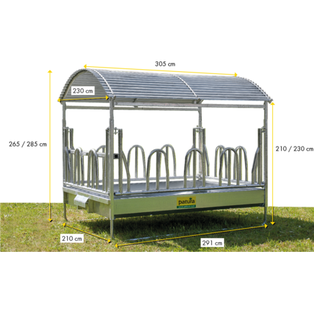 Patura Großballenraufe - mit Palisadenfressgittern