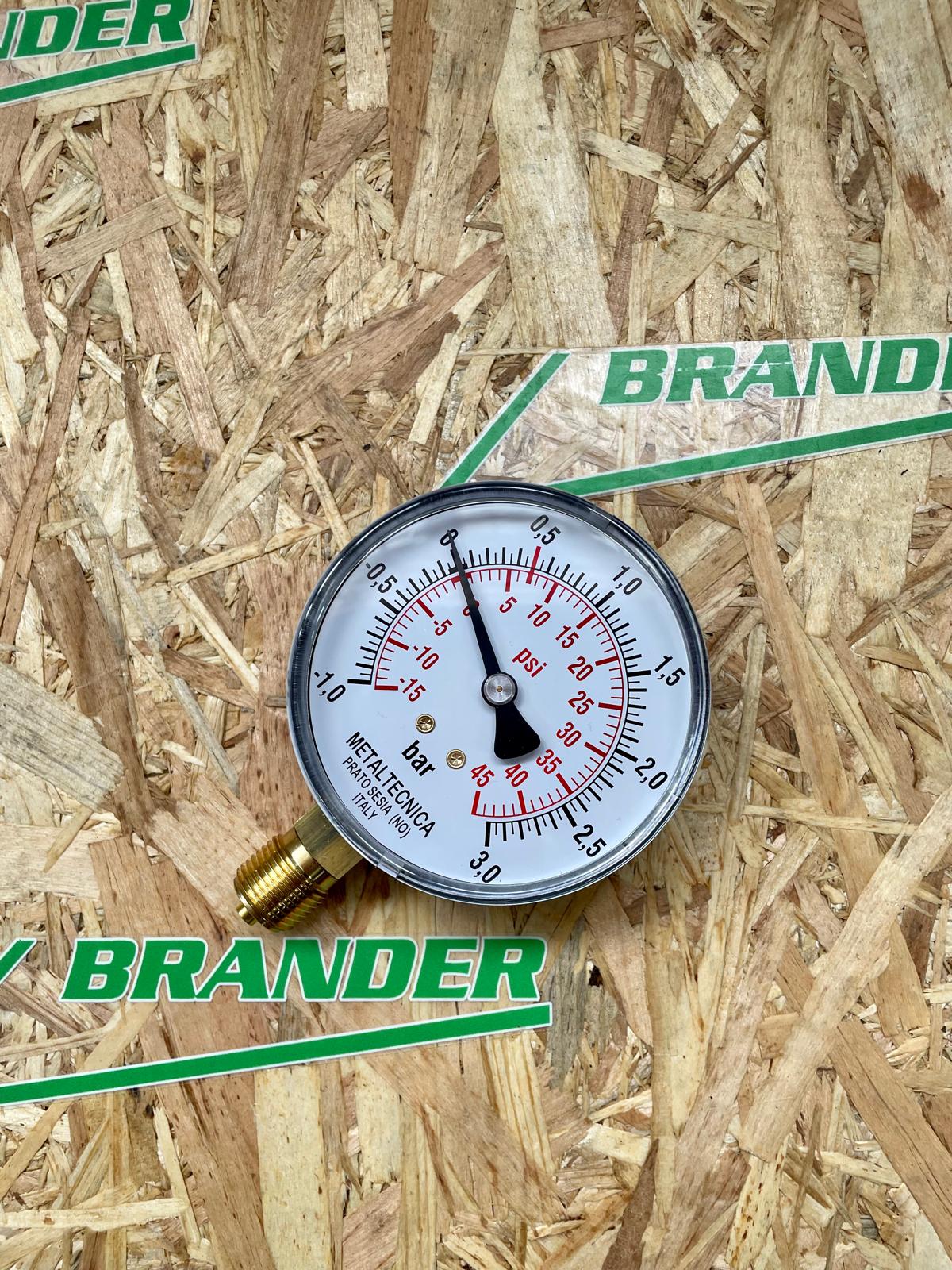 MZ Vakuum Manometer - - 1 → + 3 bar / Anschluss 3/8"