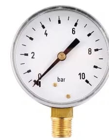Manometer Ø63 0-10 bar ¼" bottom - dry