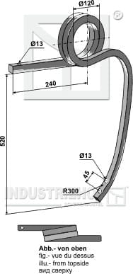 BL28836 Gedrehte Schwergrubberstiel, links