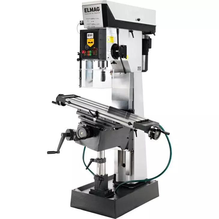 Elmag TCS 50 E drilling and milling machine - 50 mm drilling capacity in steel, electronic speed controller, swiveling coordinate table