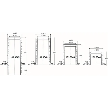 Patura Thermo tube, installation height 40 cm