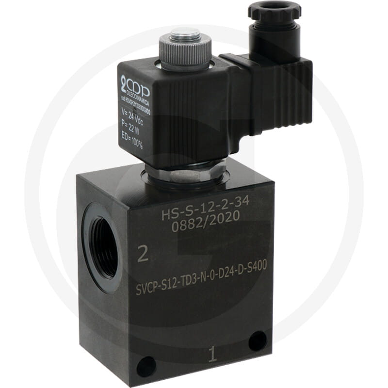 solenoidventil, Fluidventil, 2-Wege-Ventil, Industriekomponente, Druckluftventil