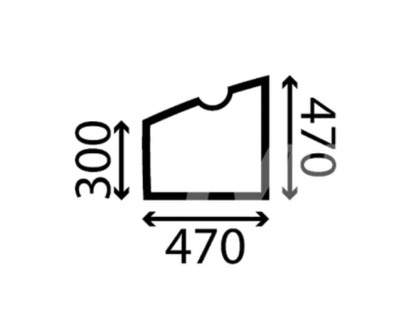 Door window, lower left - suitable for Volvo ECR28, ECR38