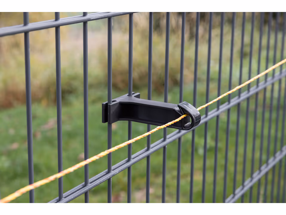 10x Isolator schwarz für Industrie- u. Doppelstabmattenzaun