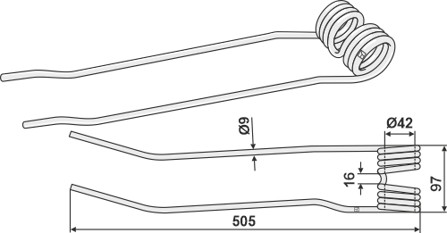 BLET34852 Federzinken - passend zu Pöttinger 436.141