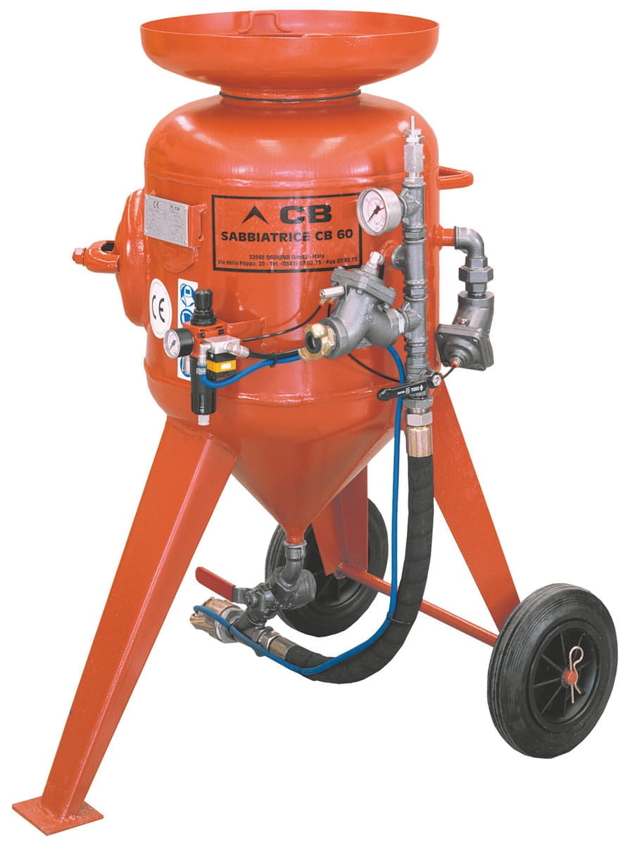 Sandstrahlgerät Modell CB 60-F-S2 mit Schlauch 16x30mm / 10m, M06 &Start-Stop-Fernbedienung (Remote-