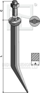 BL28294 Ackereggenzinken aus Borstahl,ovaler  Ansatz quer zur  Fahrtrichtung