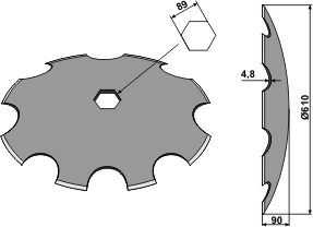 BL2944 Gezahnte Scheibe für Scheibeneggen Ø610x5