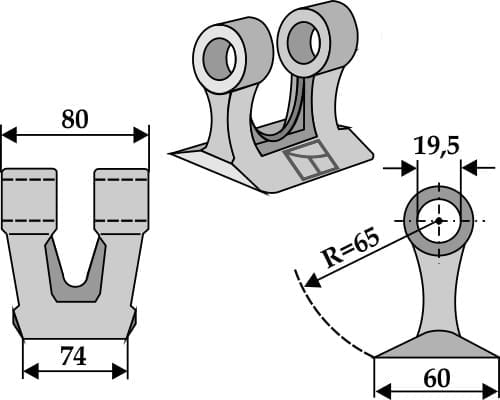 BL4000 Hammerschlegel - passend zu Bomford 03.958.01