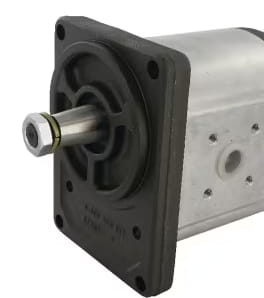 Hypex Hydraulik Zahnradmotor reversierbar 10cm3 / Konuswelle 1:8 / 4-Loch Flansch