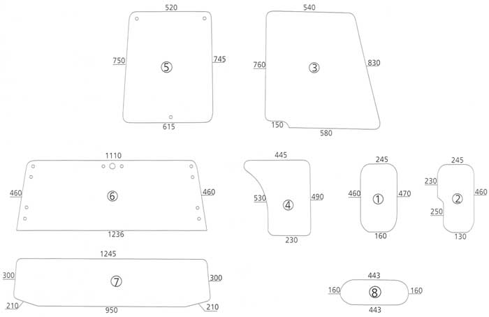 BL16978 Heckscheibe unten, klein