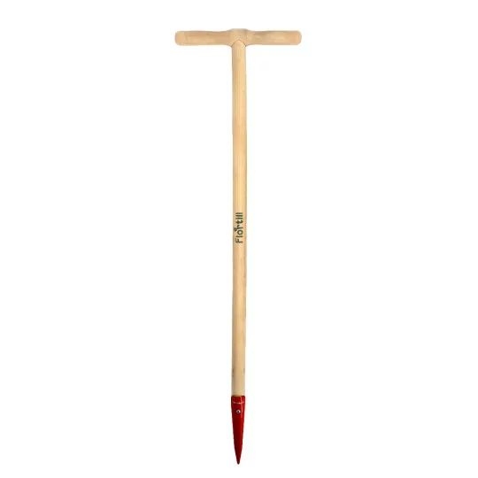 Langer Handpflanzer mit T-Griff – ergonomisches Pflanzgerät für stehendes Arbeiten im Gemüsebau