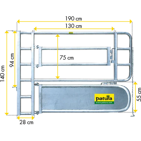 Patura partition for animal treatment