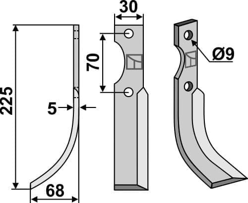 BL5227 Fräsmesser L - passend zu Honda F600/80