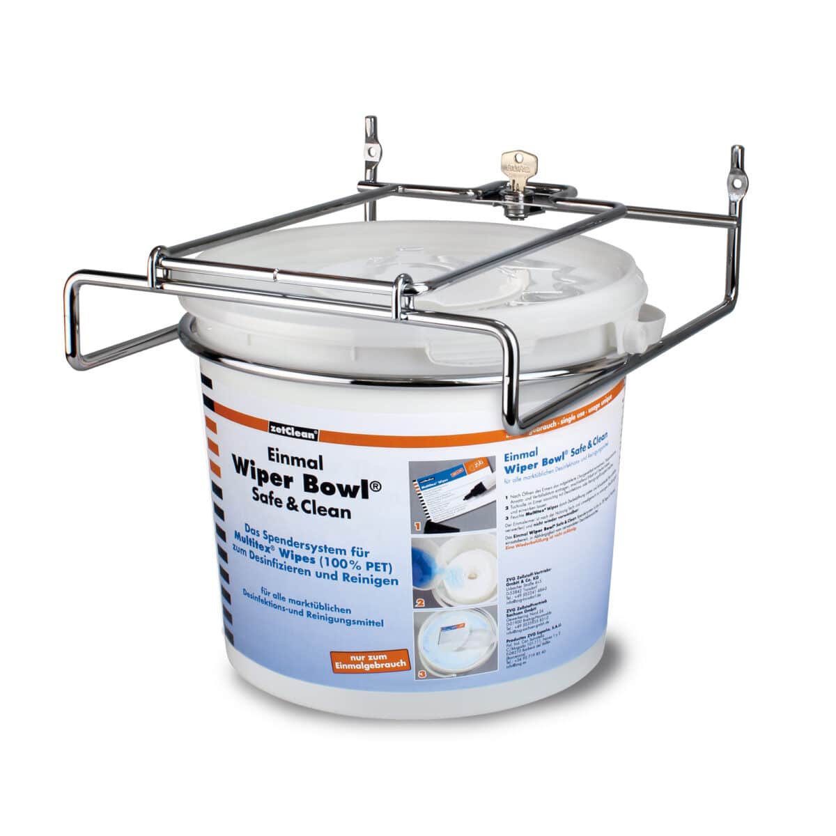 60092-01 ZetMatic® ZVG Wandhalterung mit Schloss für Spendereimer