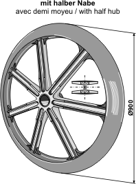 BL2992 Packerscheibe mit halber Nabe Ø900