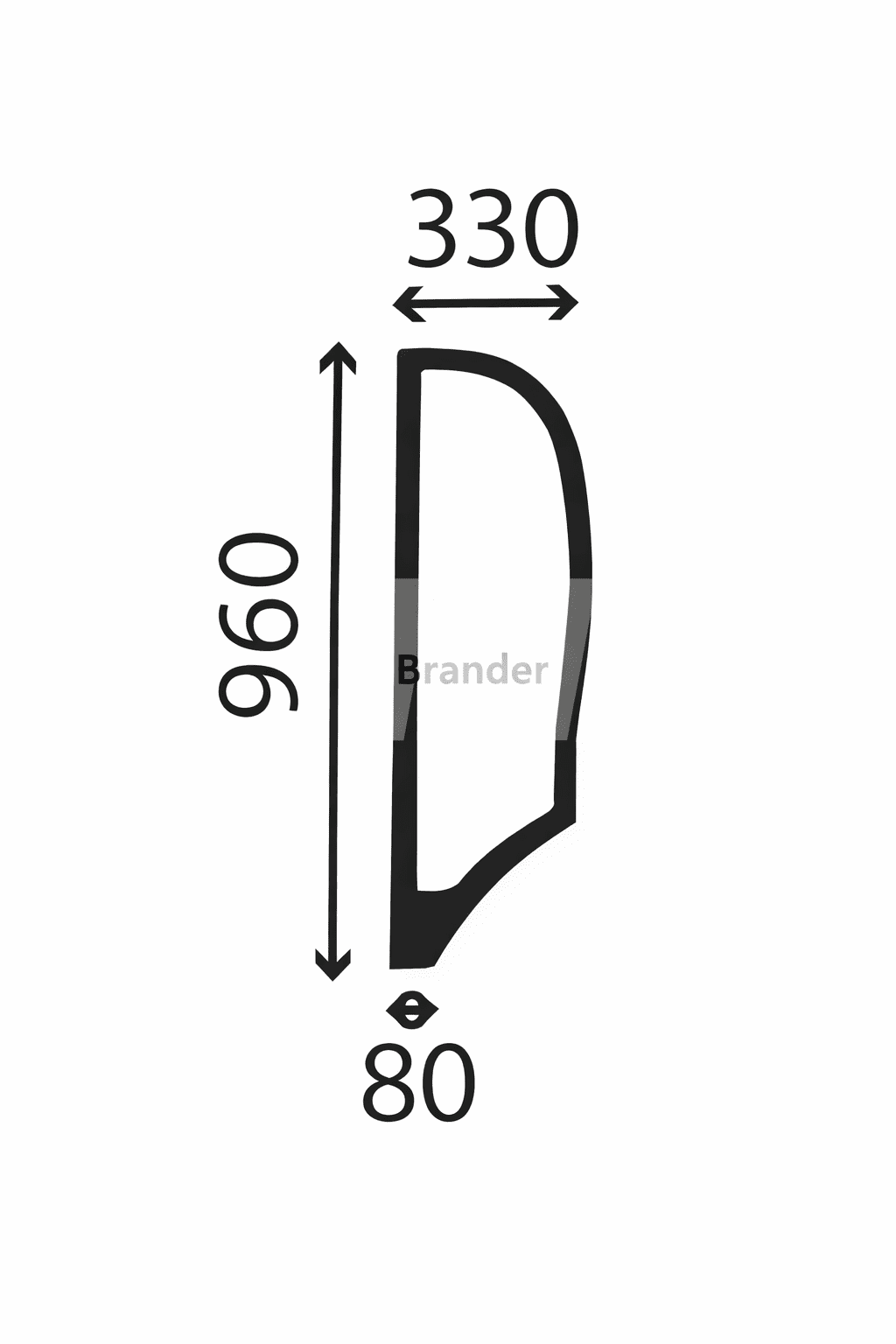 Seitenscheibe links - passend zu Wacker Neuson / Weidemann Kabine LK116-1