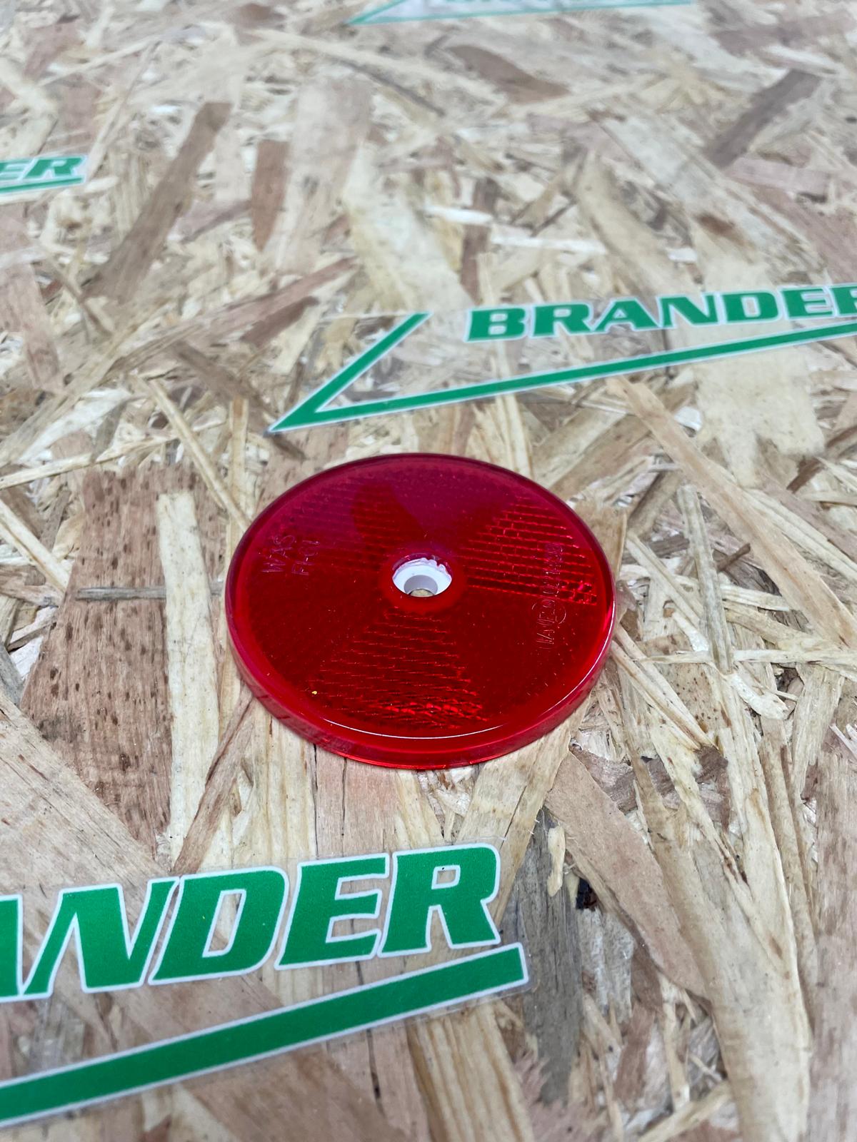 Rückstrahler 61mm geschraubt - rot