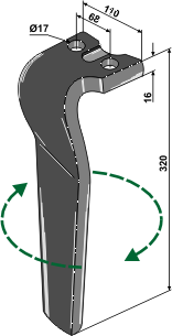 Kreiseleggenzinken R - passend zu KUHN 525.394.00 - 525.604.00 BL5965 Kreiseleggenzinken R - passend zu KUHN 525.394.00 - 525.604.00