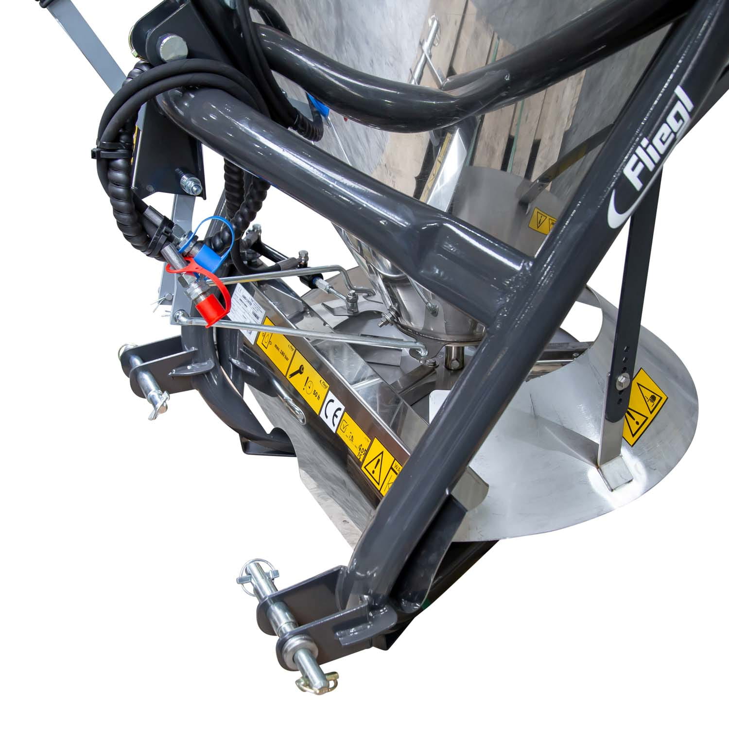 Fliegl Salz- und Düngerstreuer 500 l | Edelstahlbehälter | Kat. I + II | Streubreite bis 15 m