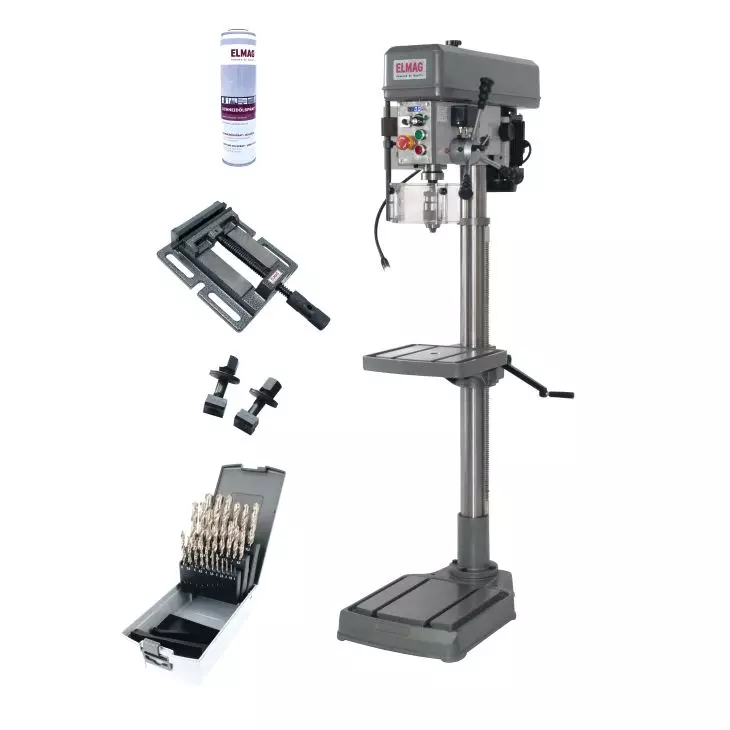 Elmag Vario Säulenbohrmaschine – 32 mm Bohrleistung | Super-Vario-Speed | mit Frequenzumformer